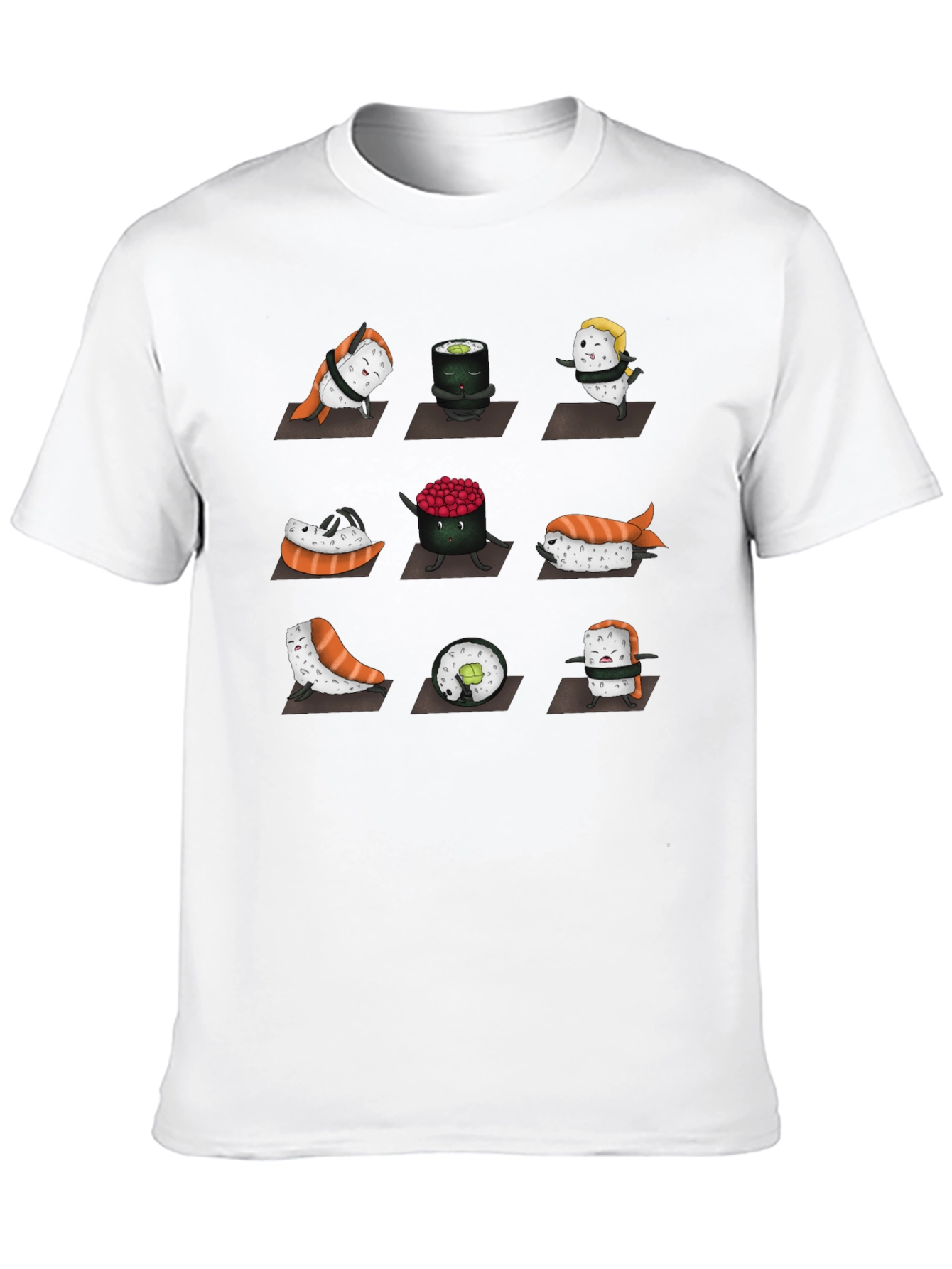 Black Sushi Yoga T-Shirt - Funny Foodie Tee view 10