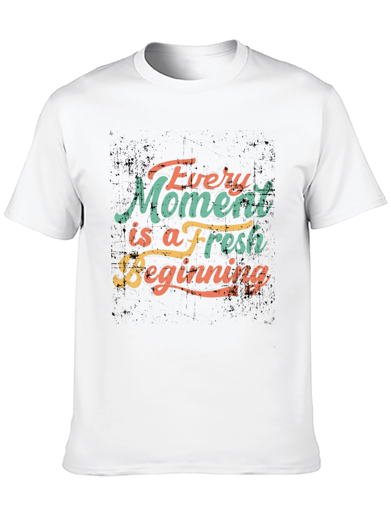 Inspirational Every Moment Fresh Beginning Black T-Shirt - 10