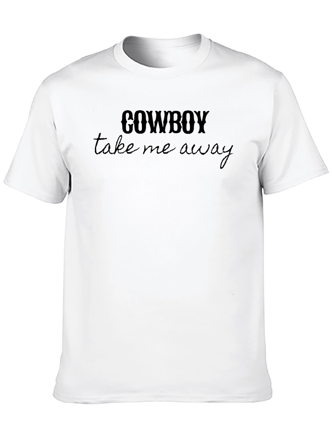 Black Cowboy Take Me Away Graphic Tee - Soft Cotton Blend view 10