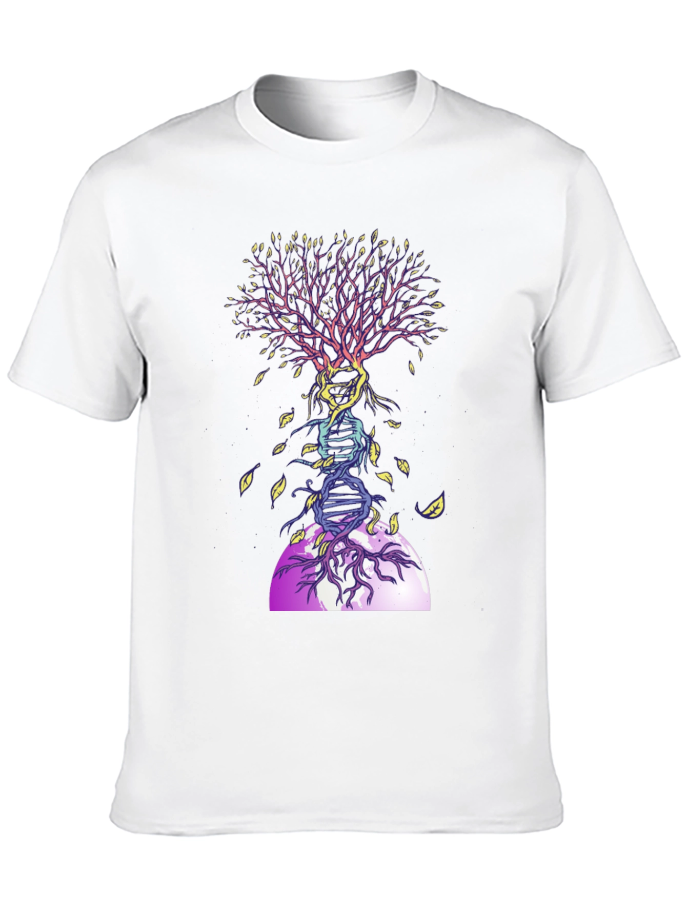 Black DNA Tree Graphic Tee - Nature & Science T-Shirt view 10