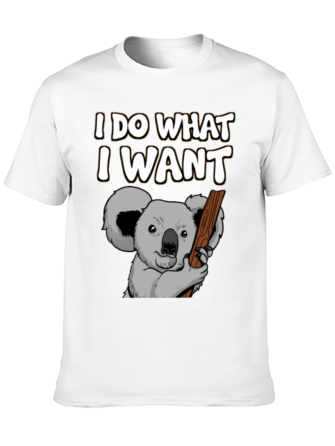 Black I Do What I Want Koala Graphic T-Shirt view 10