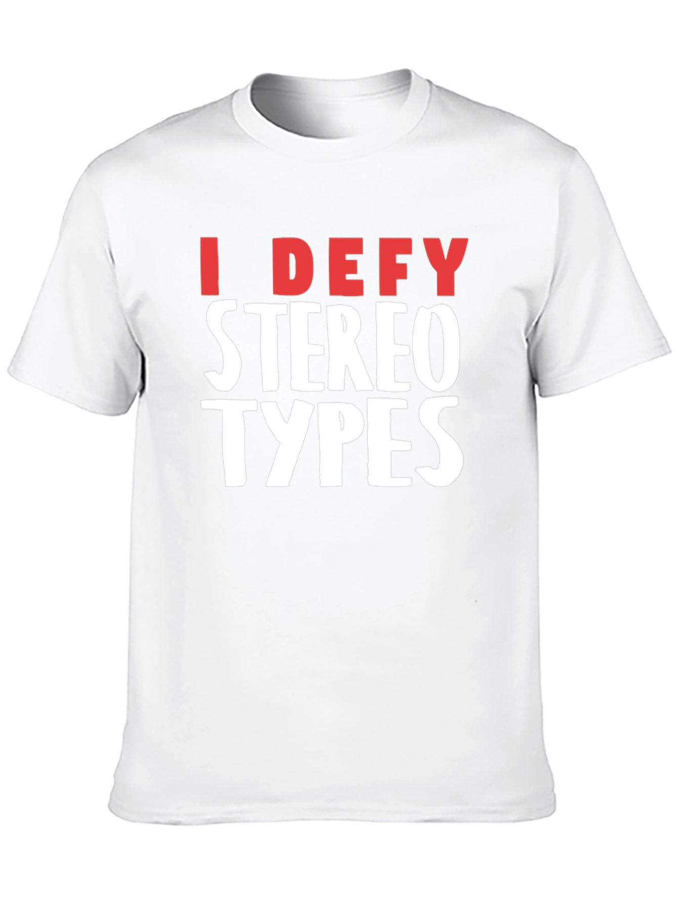 Black I Defy Stereotypes Black T-Shirt view 10