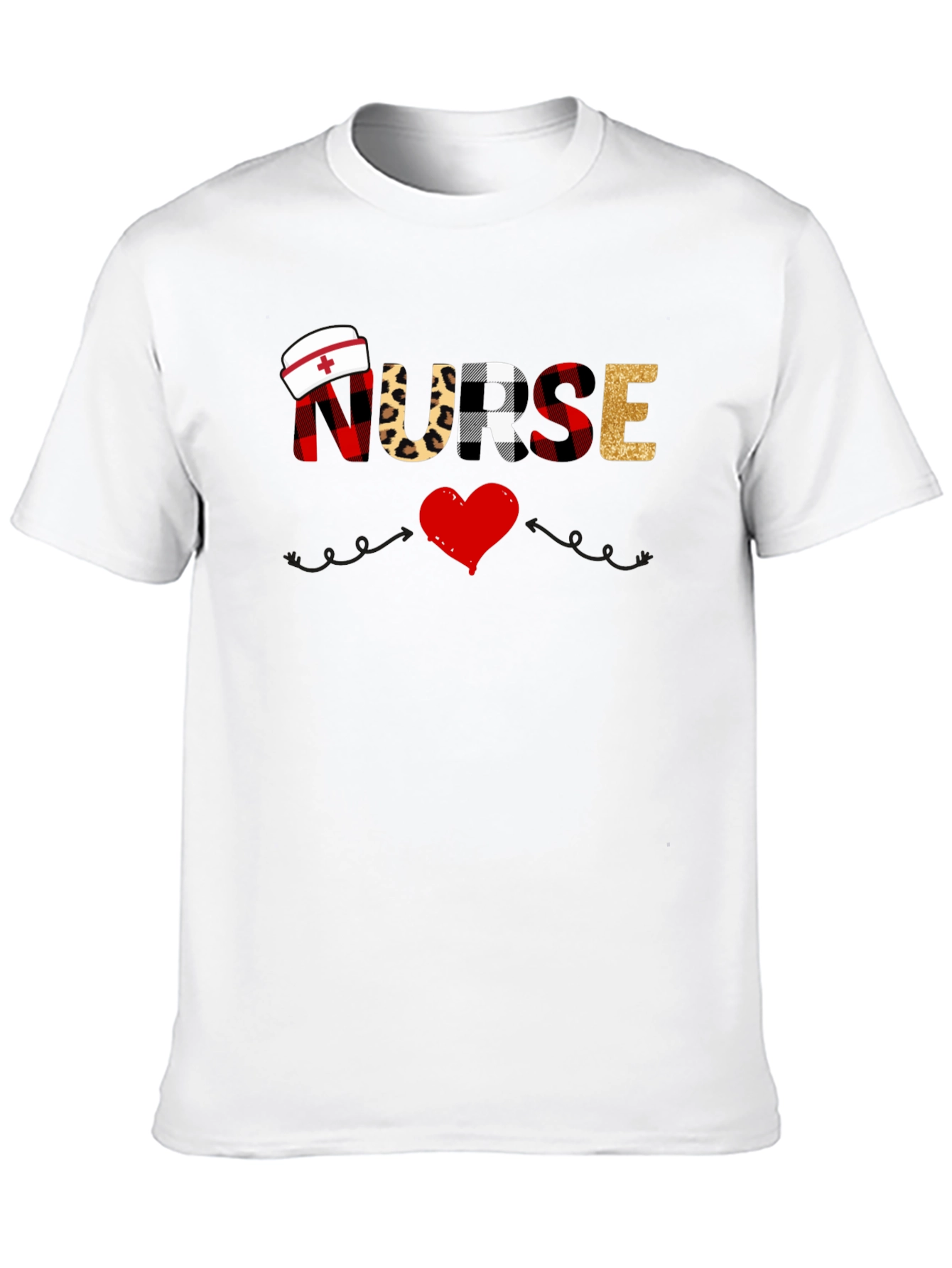 Black Nurse Themed Graphic T-Shirt view 10