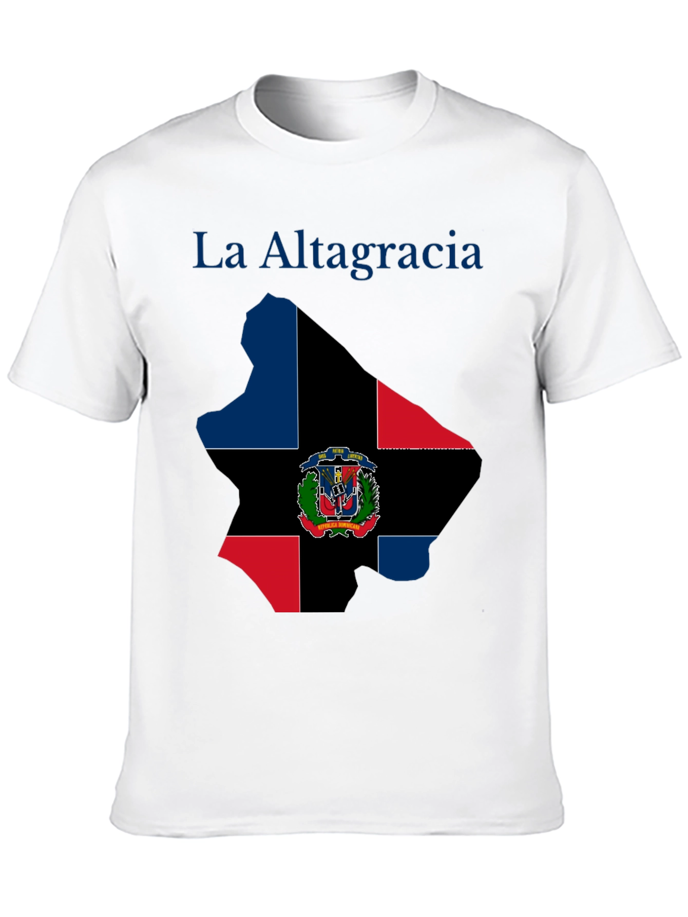 Black La Altagracia Dominican Republic Flag T-Shirt view 10