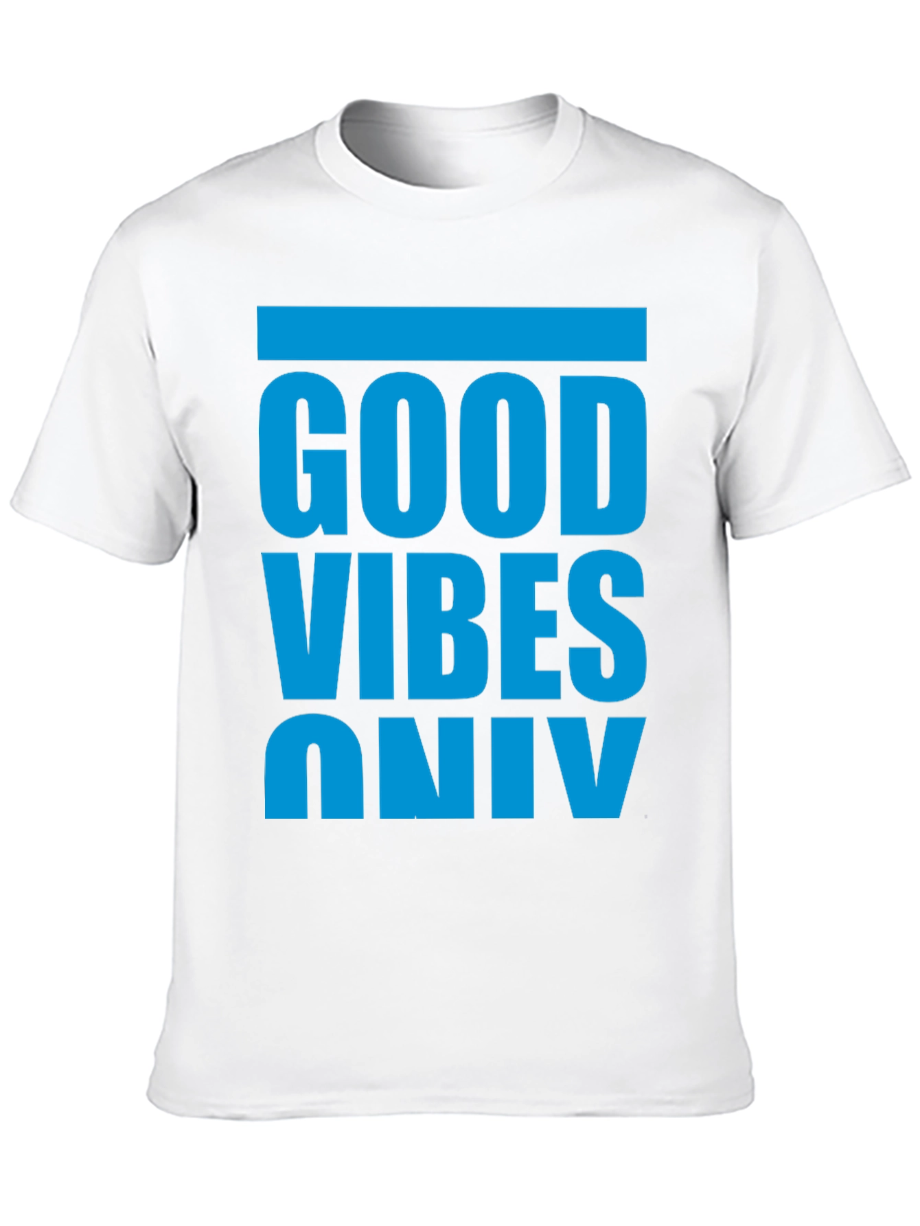 Black Good Vibes Only T-Shirt - Casual Graphic Tee view 10
