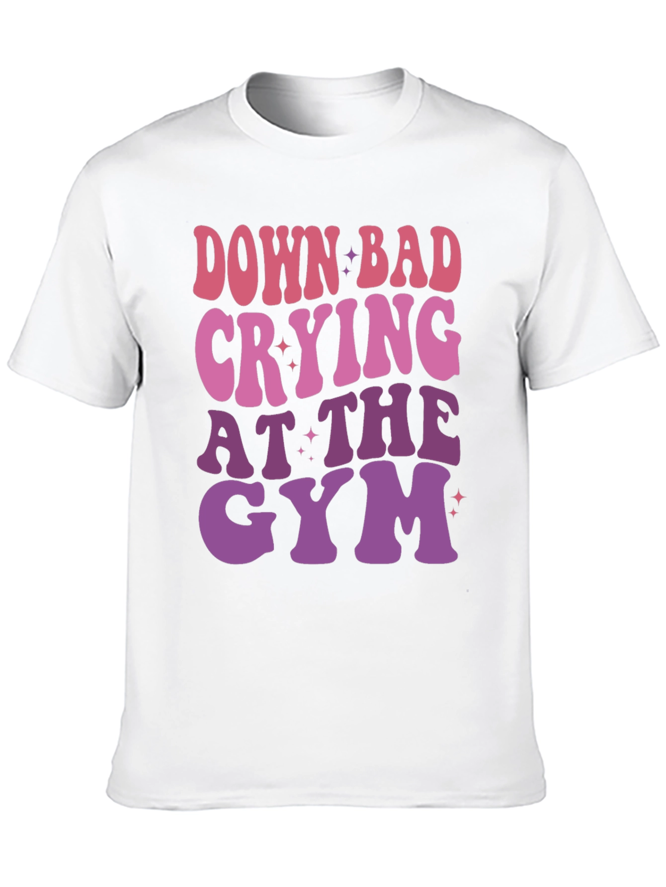 Black Down Bad Crying at The Gym Graphic T-Shirt view 10