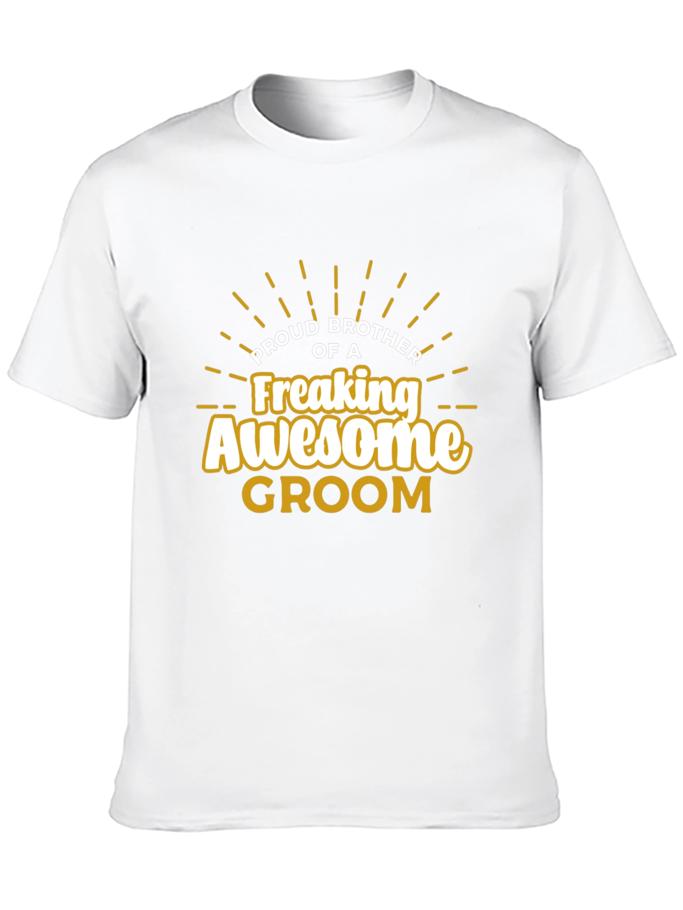 Black Proud Brother of an Awesome Groom T-Shirt view 10