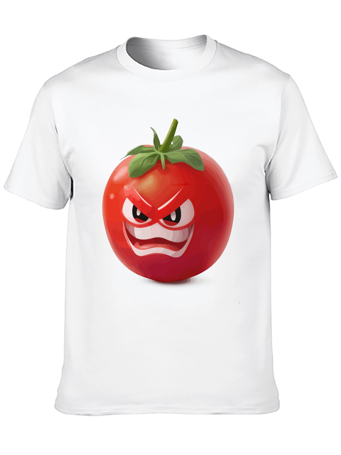 Black Angry Tomato Graphic T-Shirt - Funny Food Tee view 10