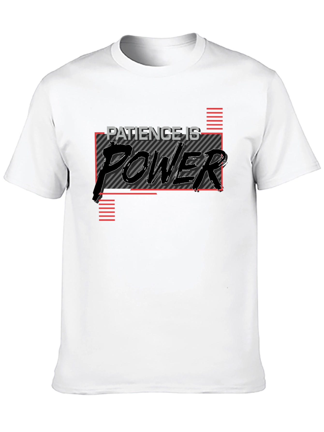 Black Patience is Power Graphic Tee - Motivational Black T-Shirt view 10