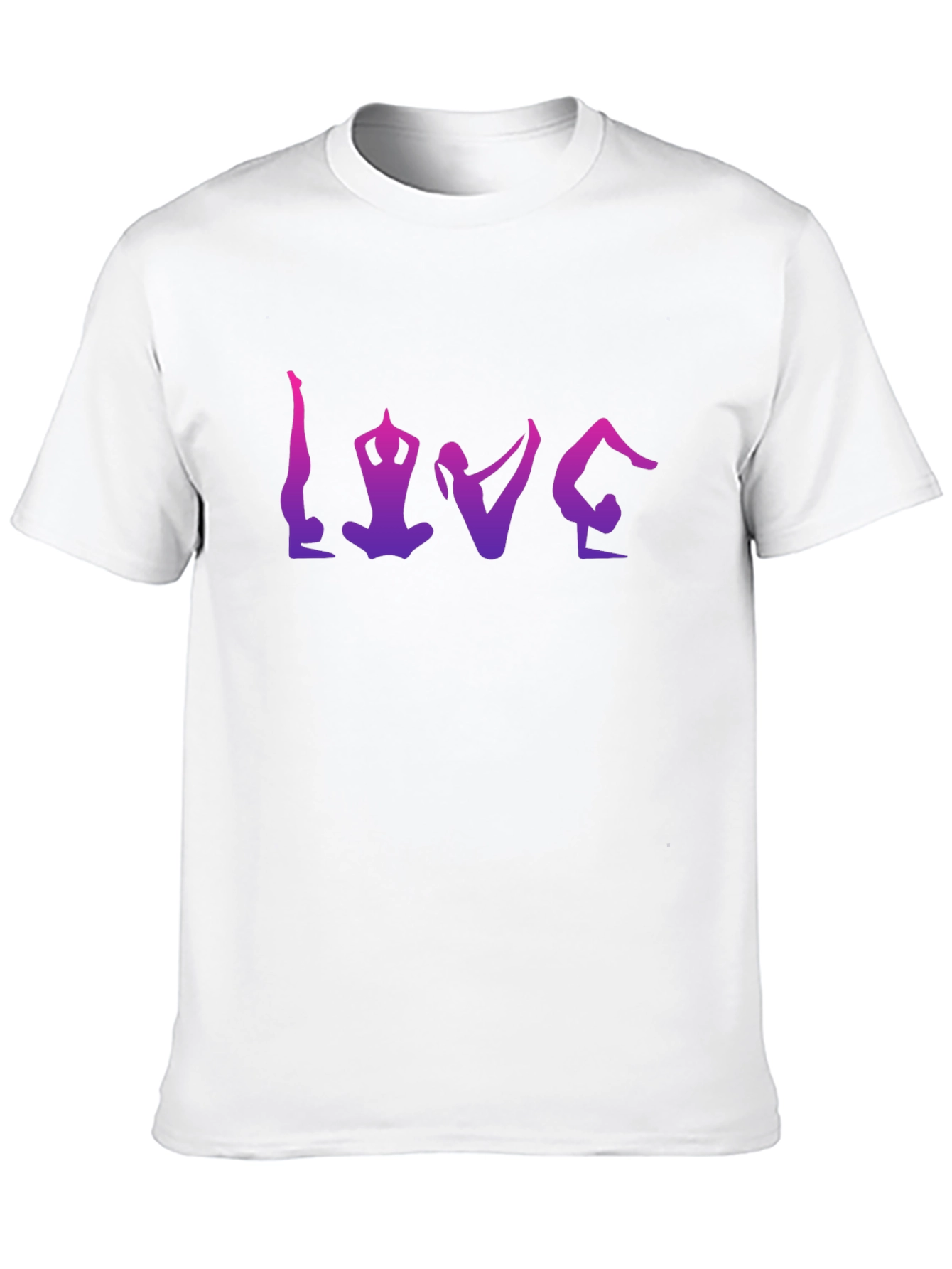 Black Yoga LOVE T-Shirt - Ombre Graphic Tee view 10