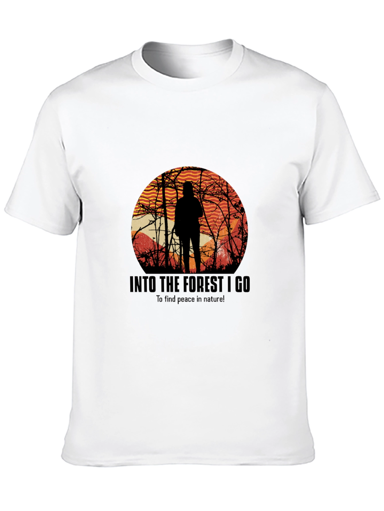 Black Into The Forest T-Shirt - Nature Graphic Tee view 10