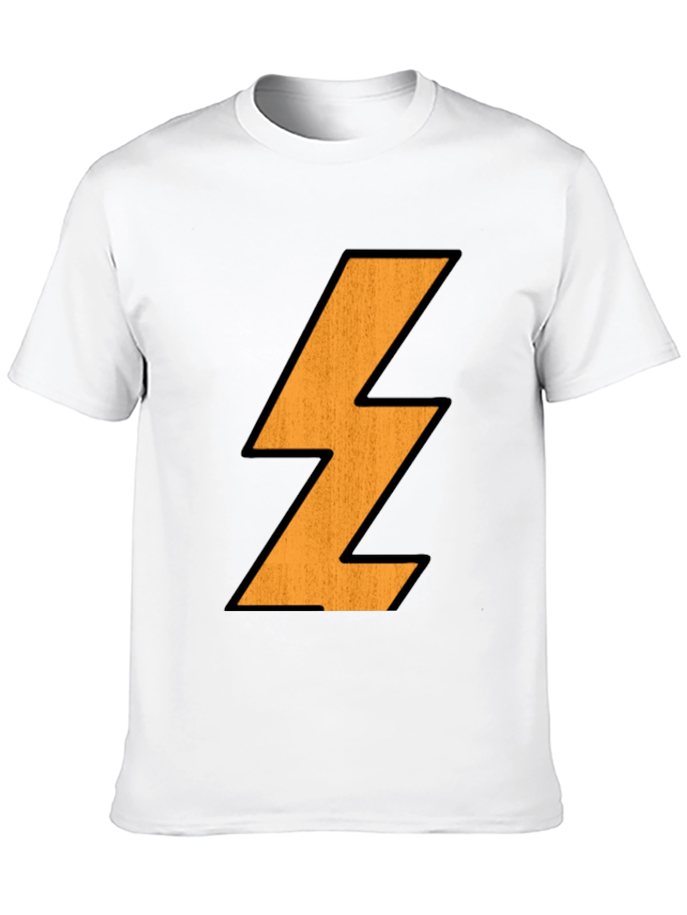 Black Lightning Bolt Graphic Tee - Black Cotton T-Shirt view 10