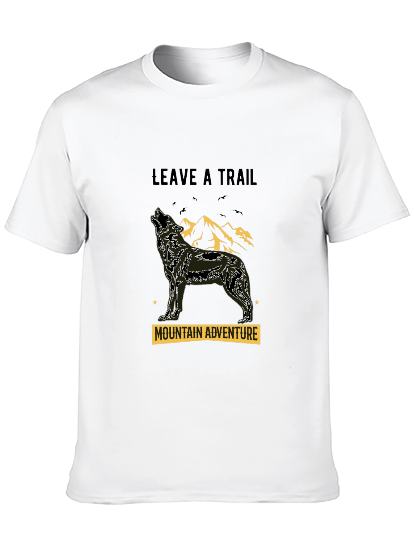 Black Black Wolf Mountain Adventure Graphic Tee view 10
