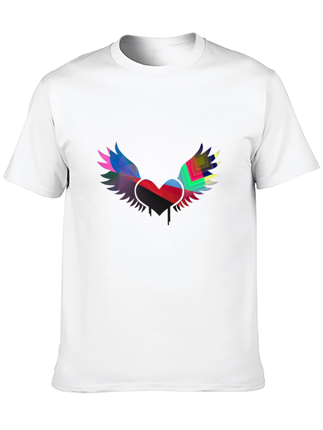 Black Winged Heart Graphic Black Tee view 10