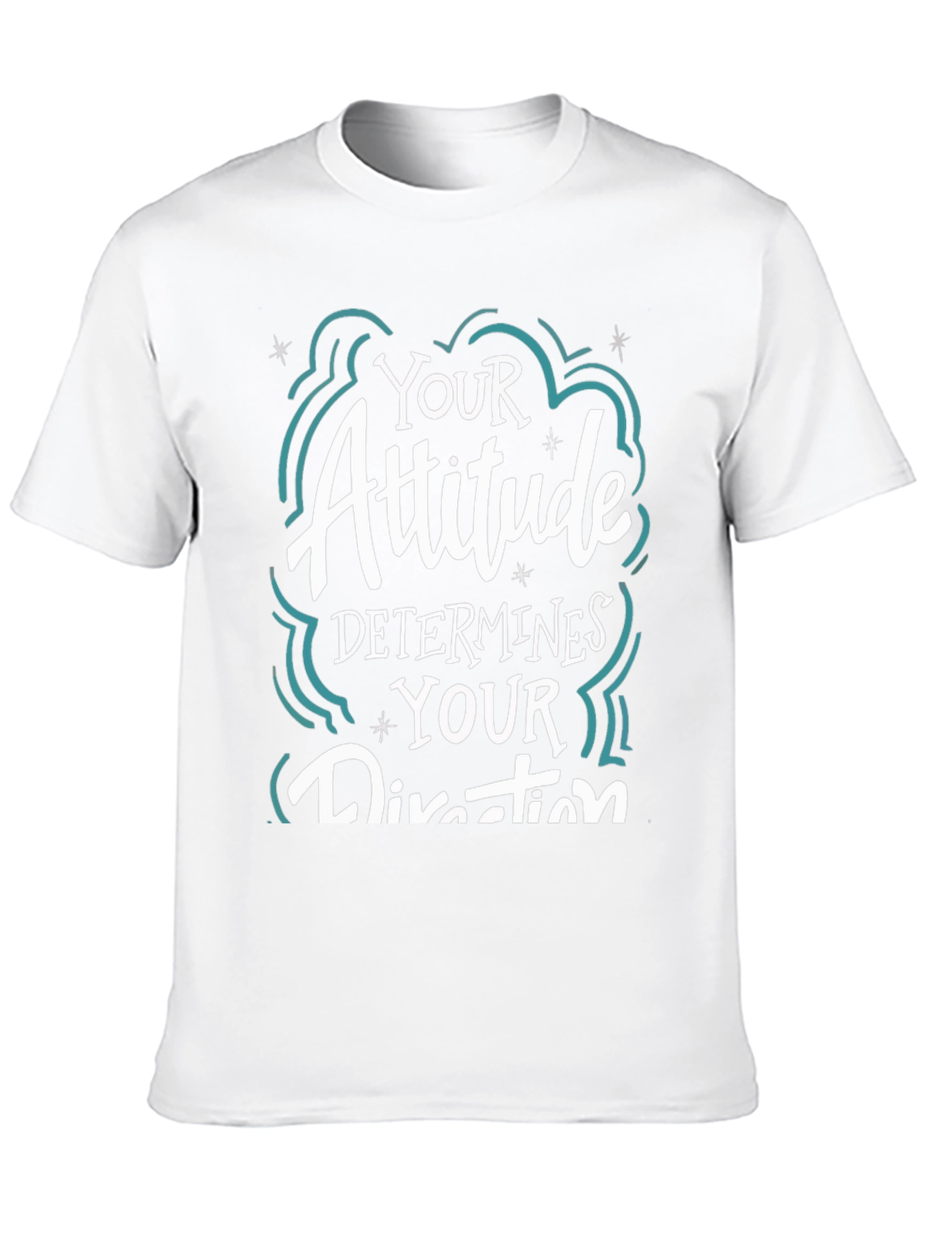 Black Attitude Determines Direction Graphic T-Shirt view 10