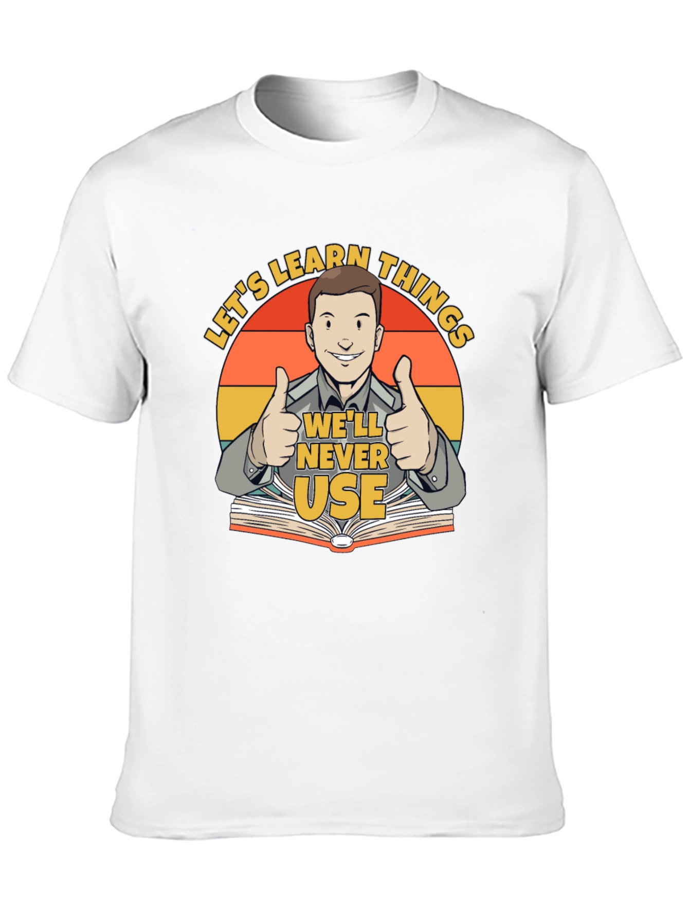 Black Funny Learn Things T-Shirt view 10