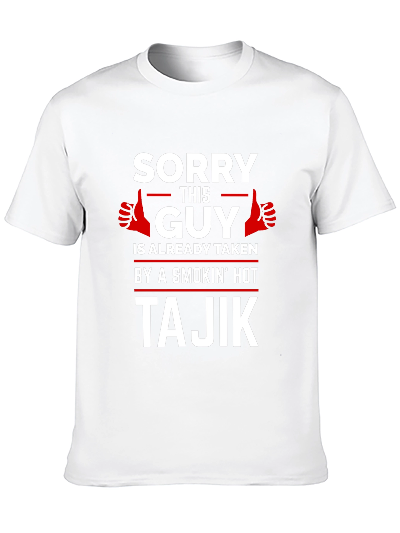 Black Sorry This Guy Is Taken Tajik T-Shirt view 10