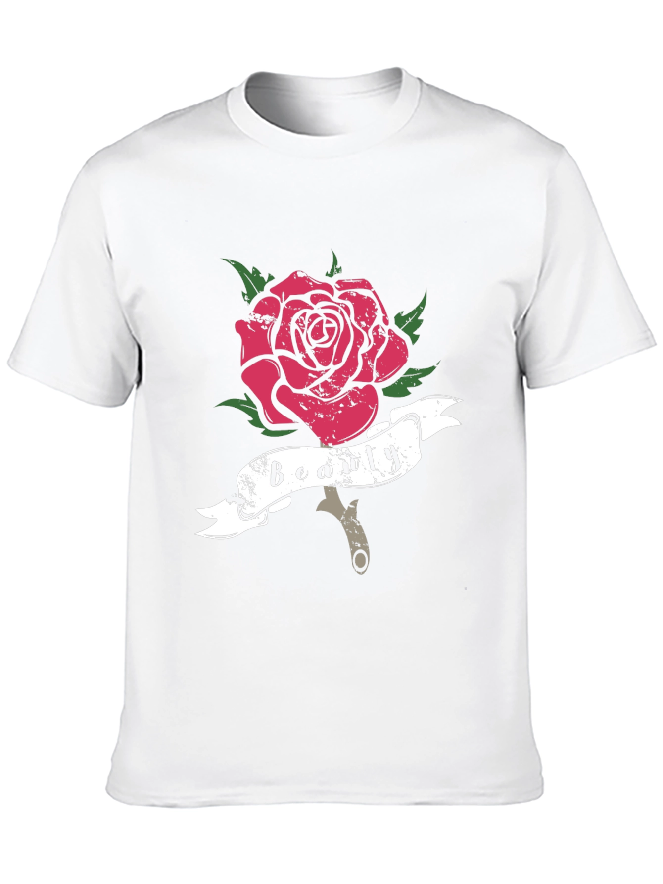 Black Beauty Rose Graphic T-Shirt - Black Cotton Blend view 10