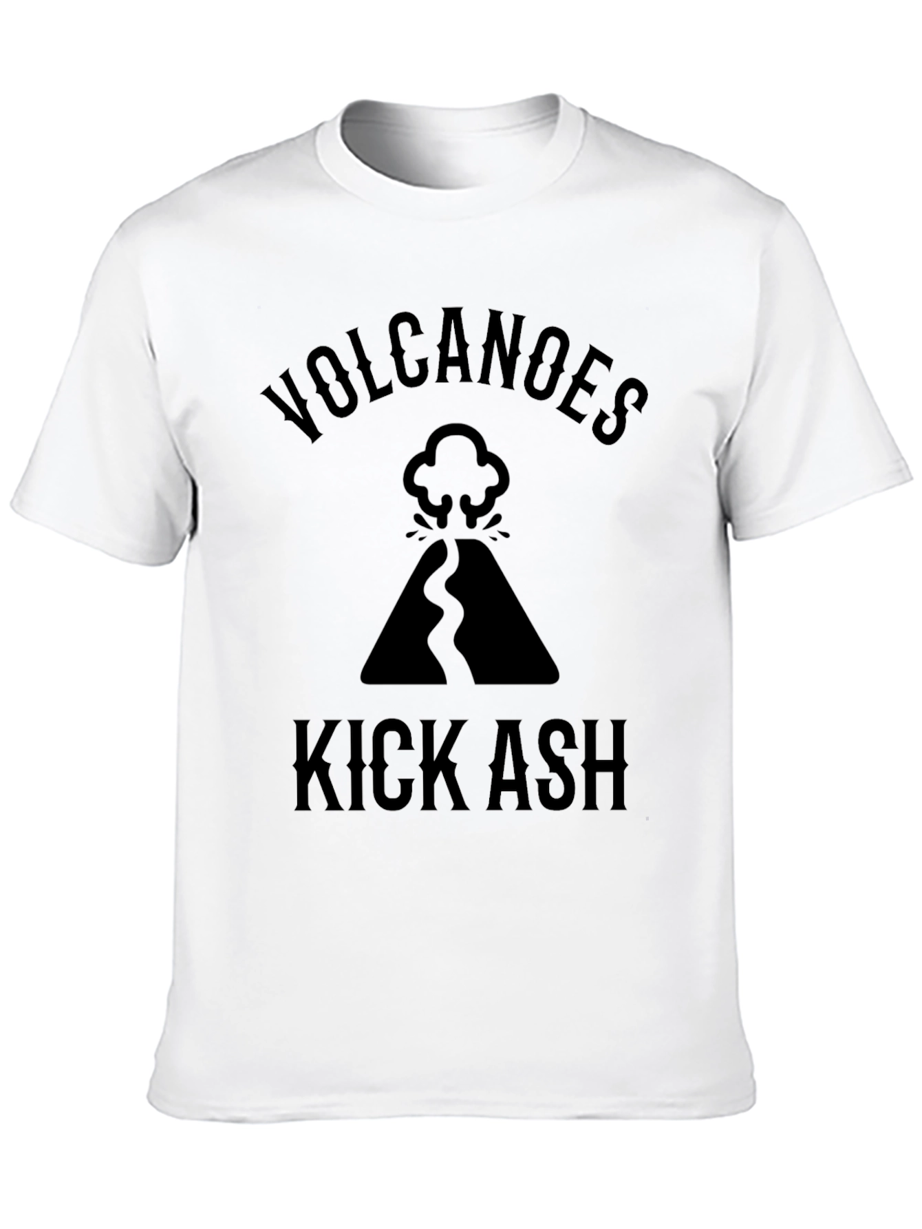 Black Volcanoes Kick Ash Black Graphic Tee view 10