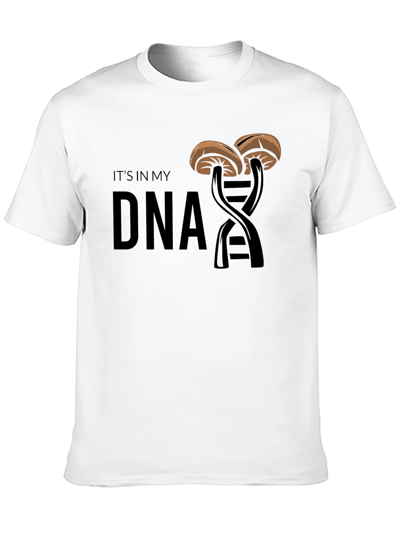 Black Mushroom DNA Graphic Tee - Unique & Stylish view 10