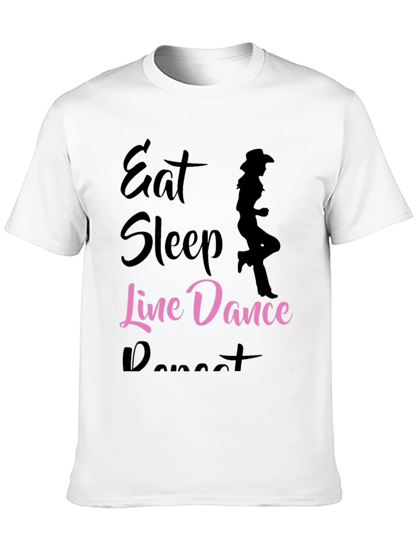 Black Eat Sleep Line Dance Repeat T-Shirt view 10