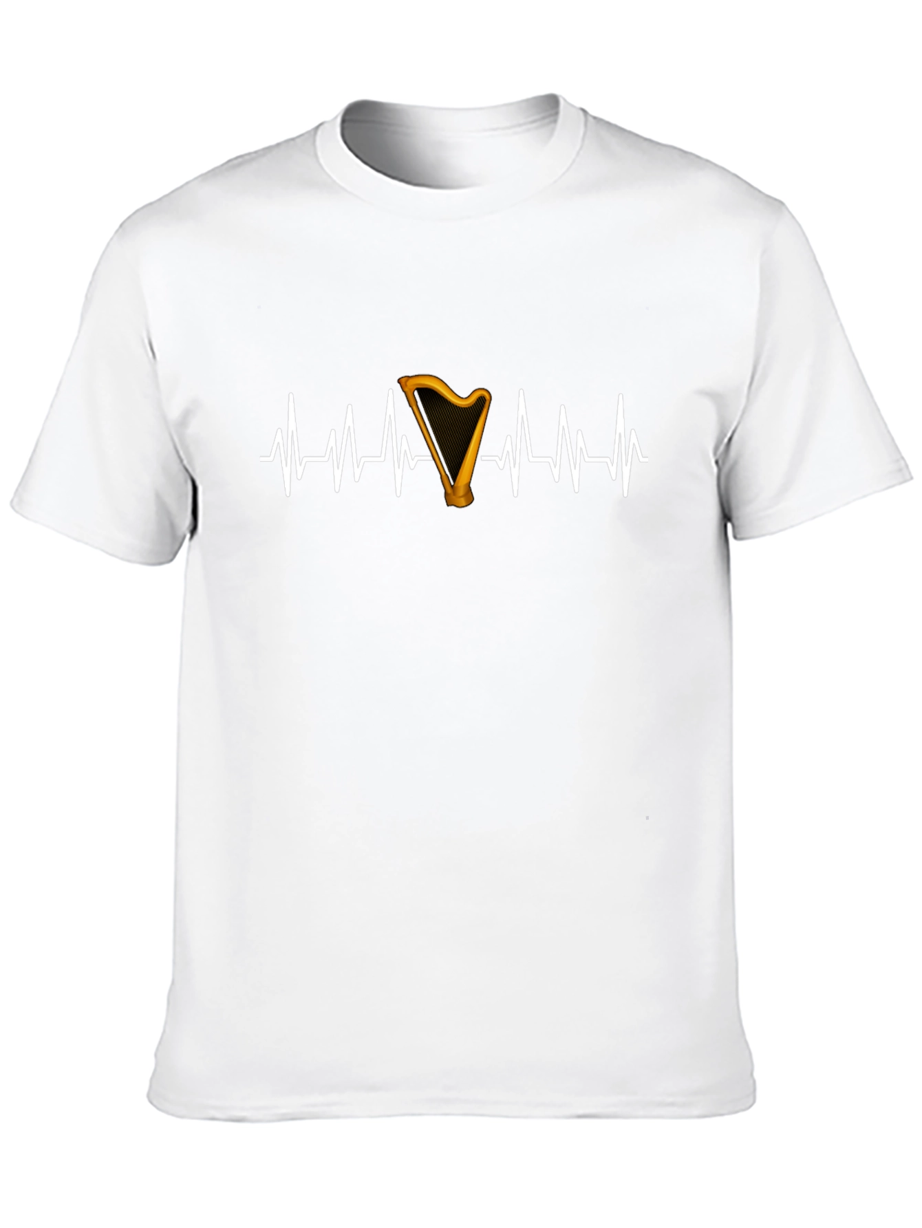 Black Harp Beat T-Shirt: Irish Music Lover Tee view 10