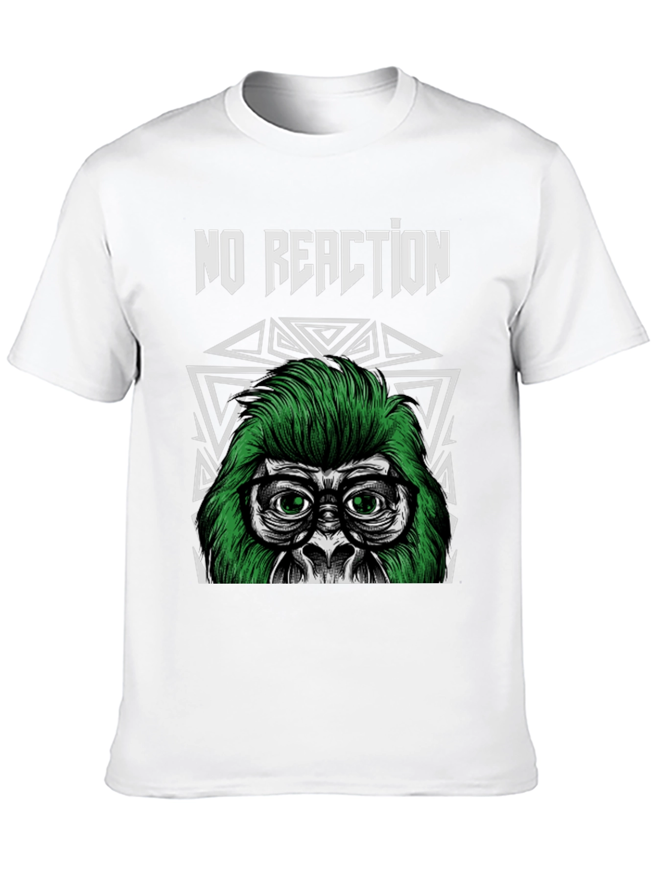 Black No Reaction Gorilla Graphic Tee view 10