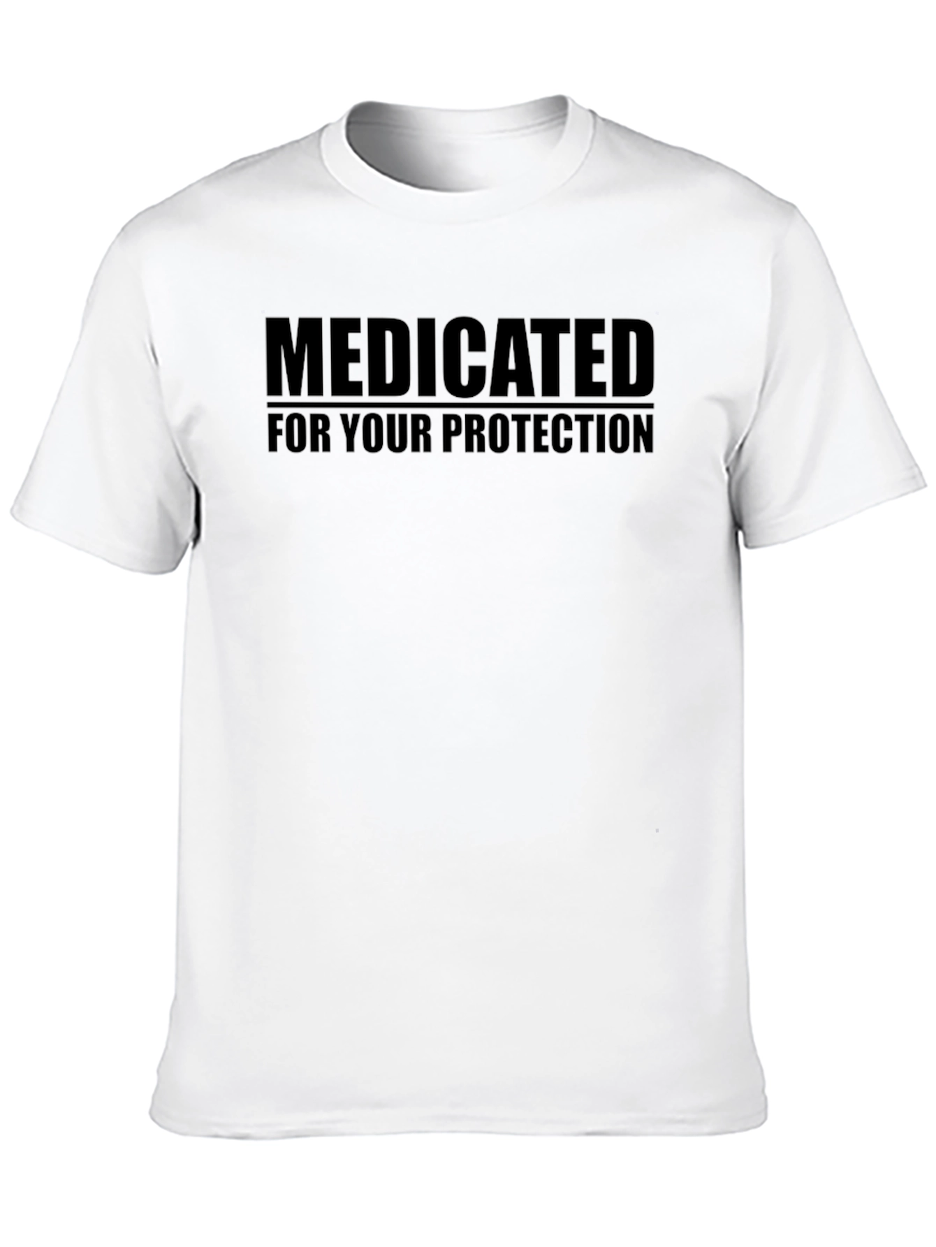 Black Medicated Protection Tee - Bold Statement Shirt view 10