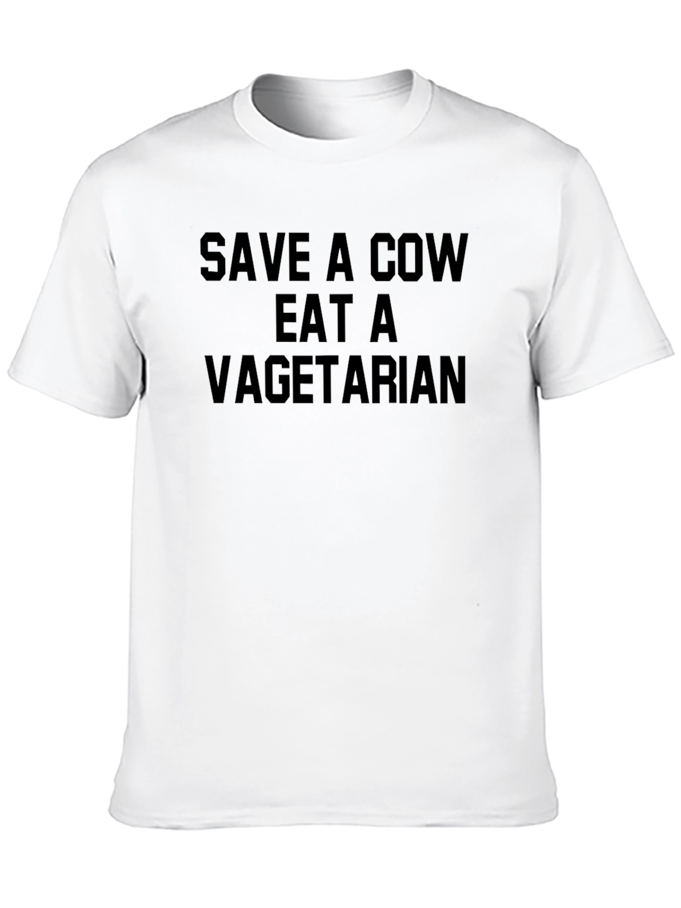 Black Save A Cow Eat A Vegetarian Graphic T-Shirt view 10