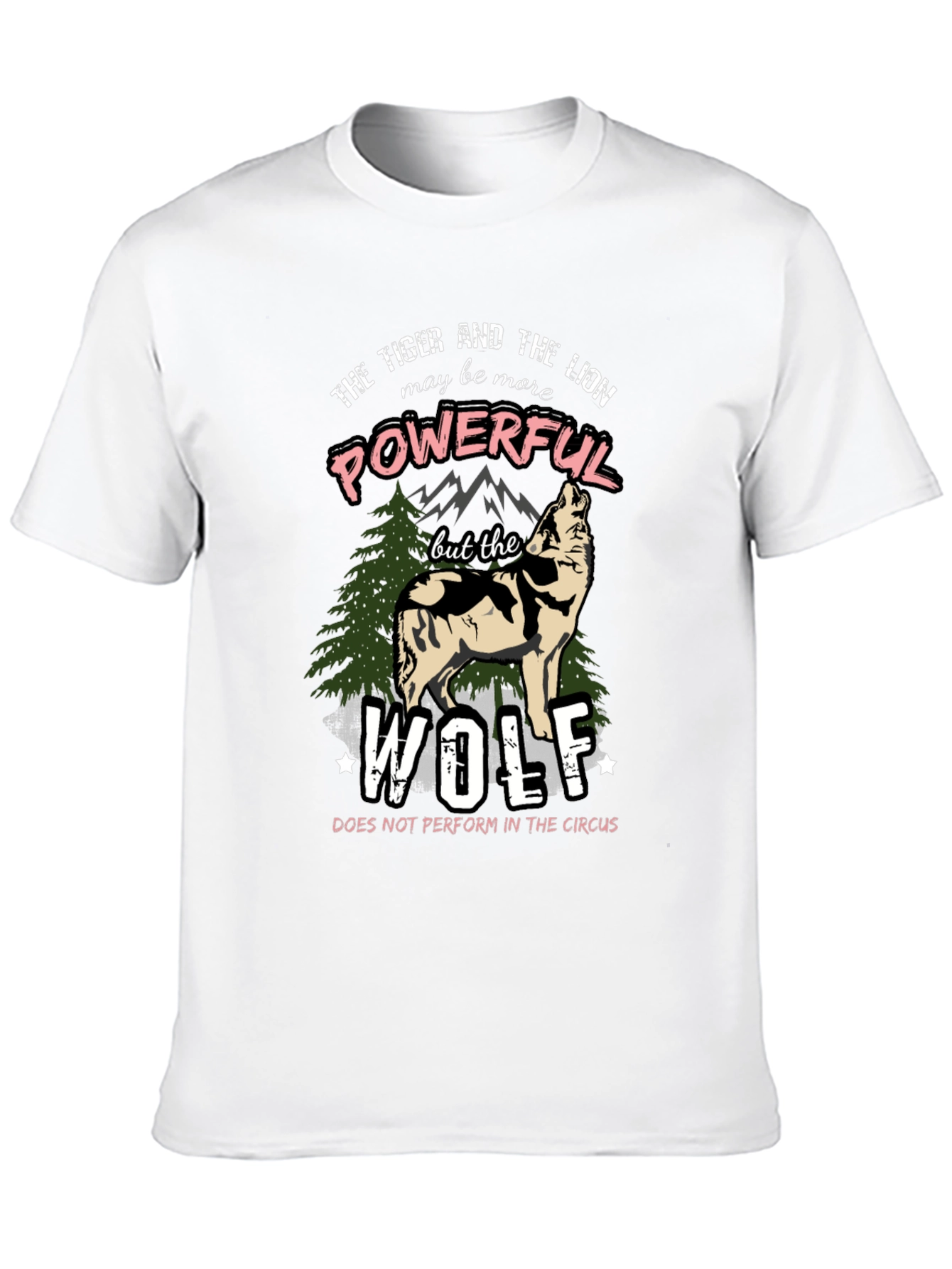 Black The Wolf Powerful T-Shirt view 10