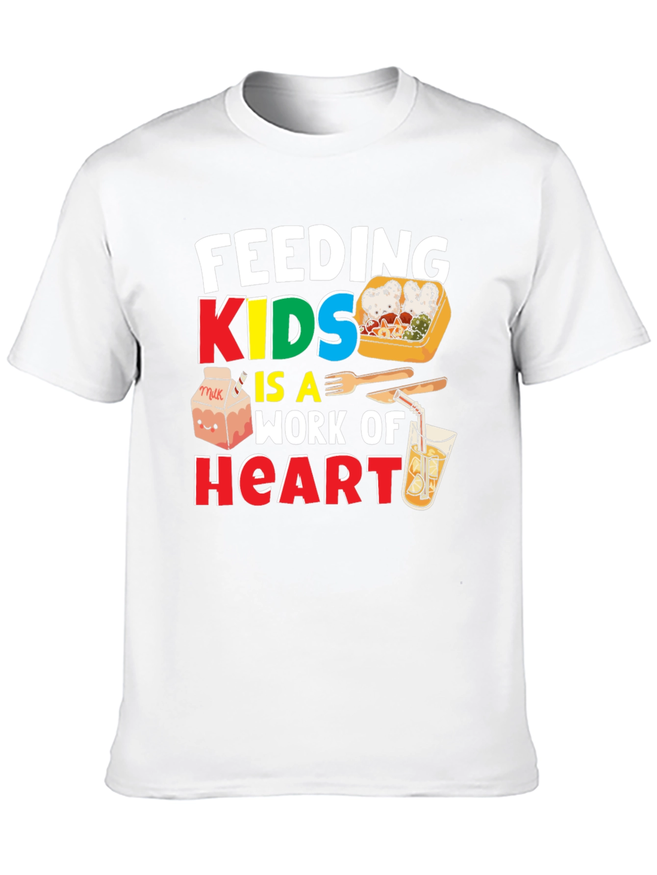 Black Feeding Kids is a Work of Heart T-Shirt view 10