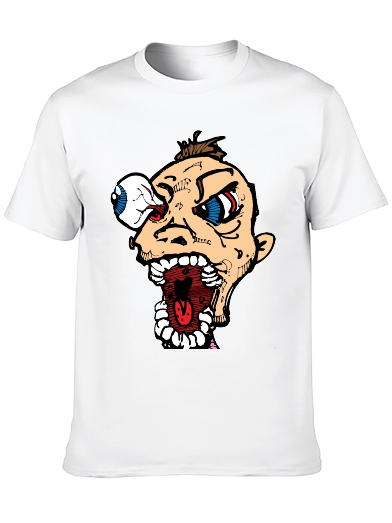 Black Cartoon Graphic Print Black Tee view 10