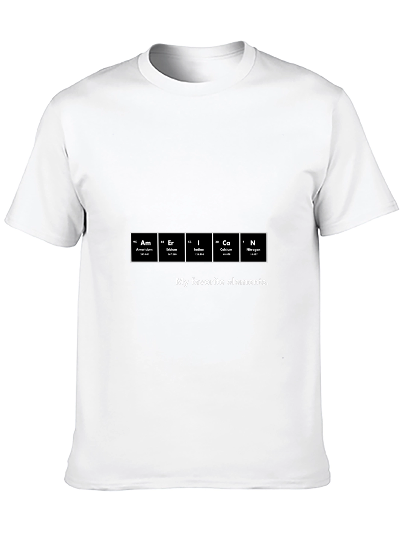 Black Funny Chemistry T-Shirt - My Favorite Elements view 10