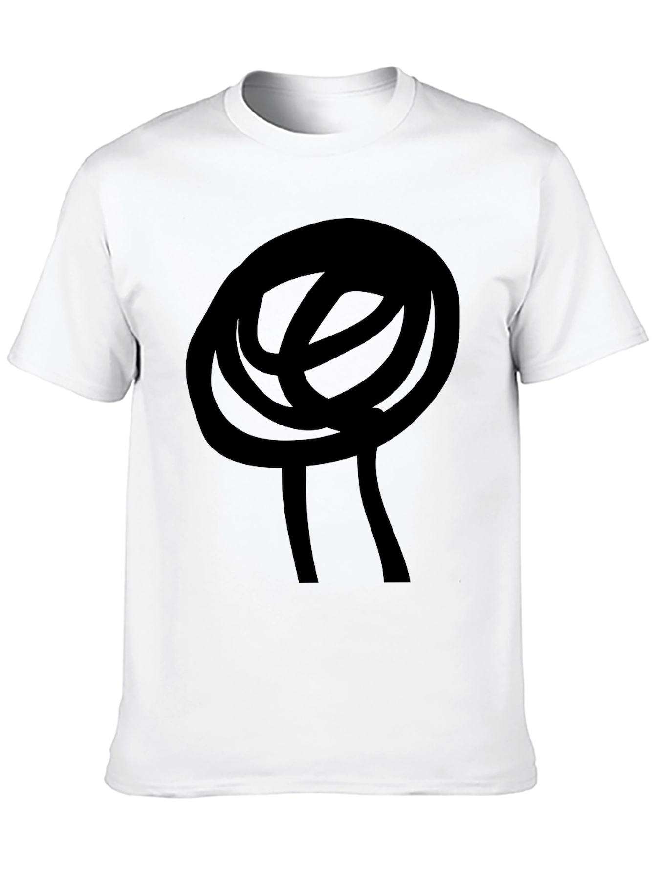 Black Abstract Graphic Print Black T-Shirt view 10