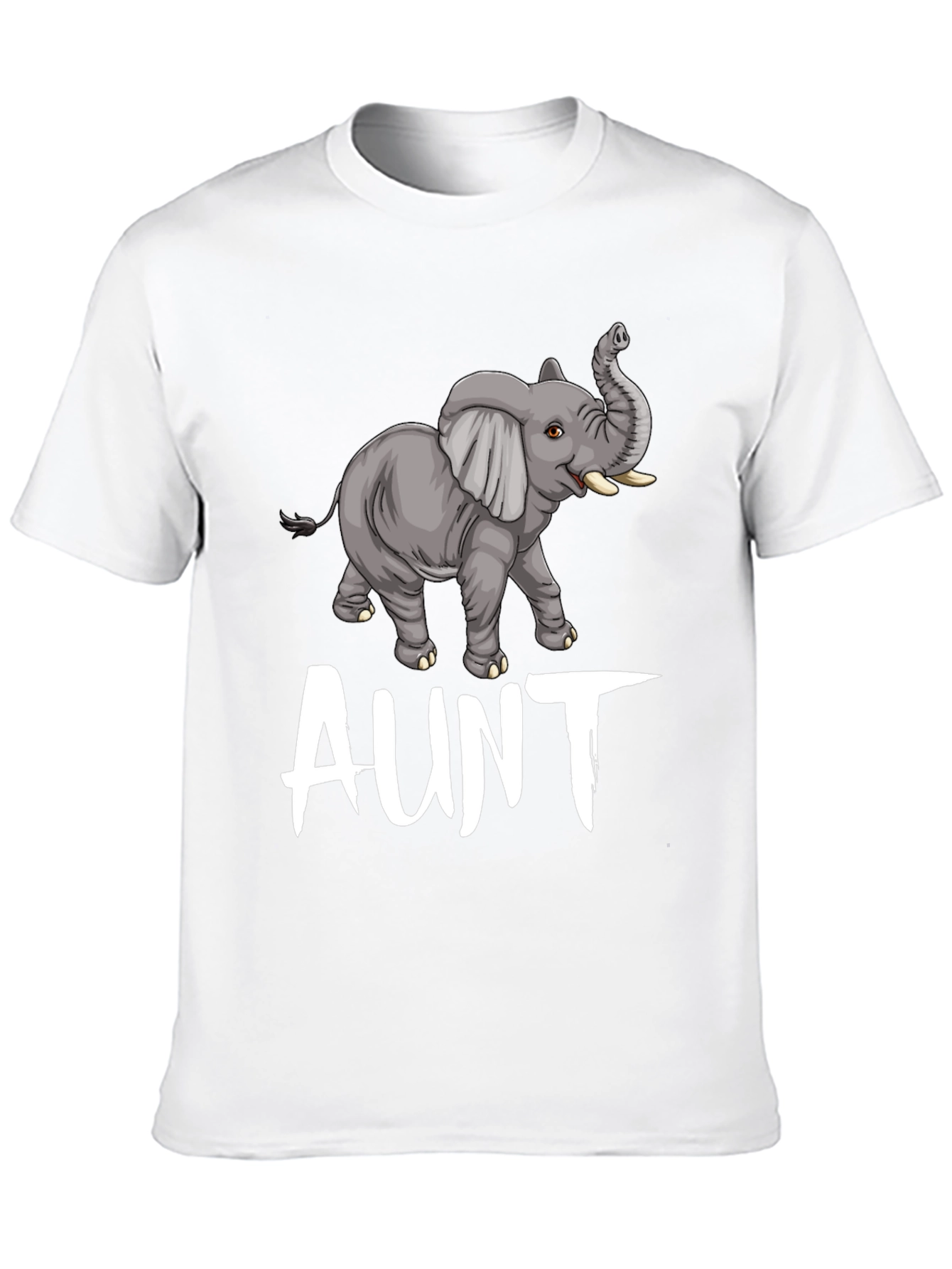 Black Elephant Aunt T-Shirt - Cute Family Tee view 10