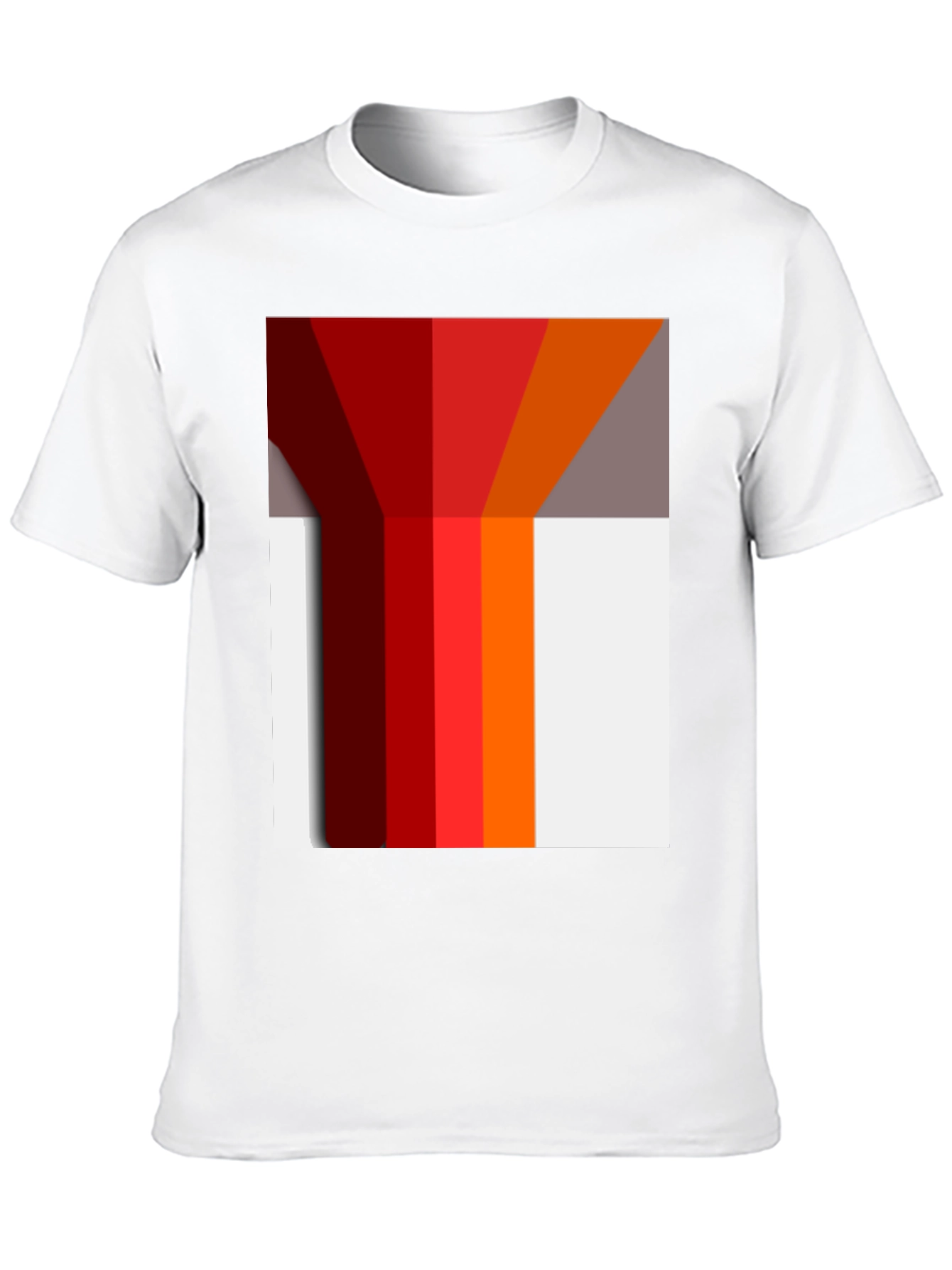 Black Geometric Color Block Graphic Tee - Modern Style view 10