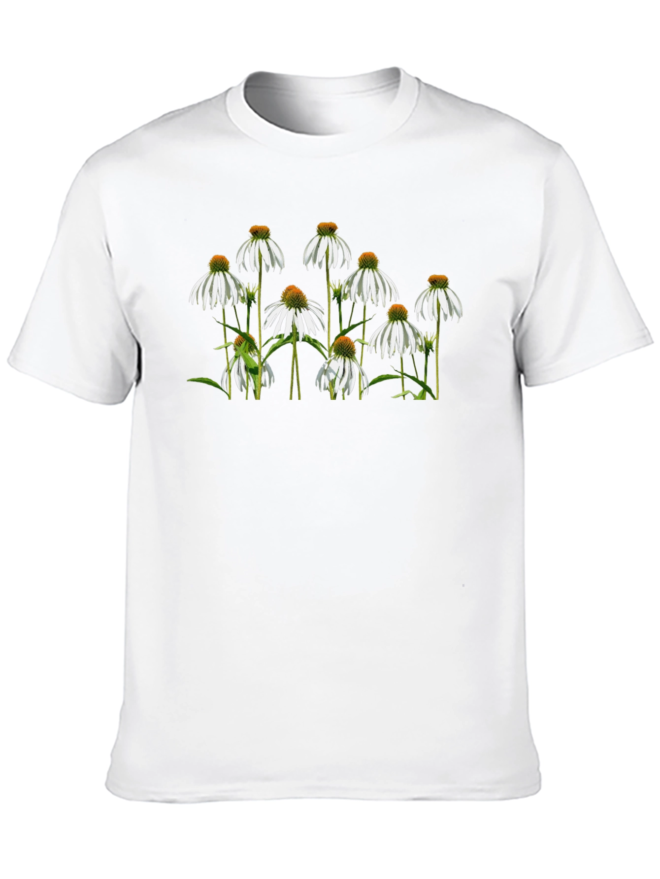 Black Floral Graphic Black T-Shirt - Botanical Design view 10