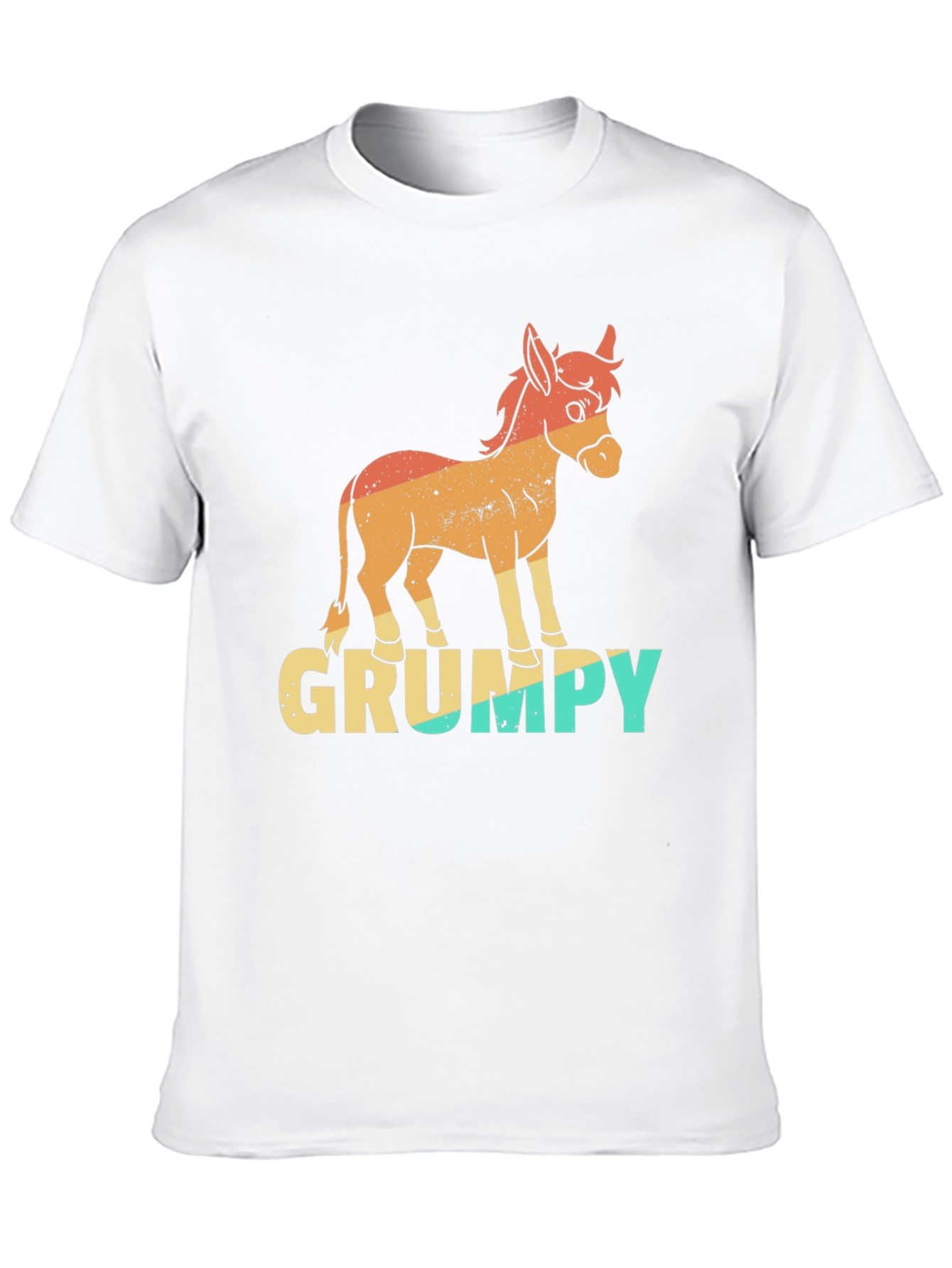 Black Grumpy Donkey T-Shirt - Funny Retro Graphic Tee view 10