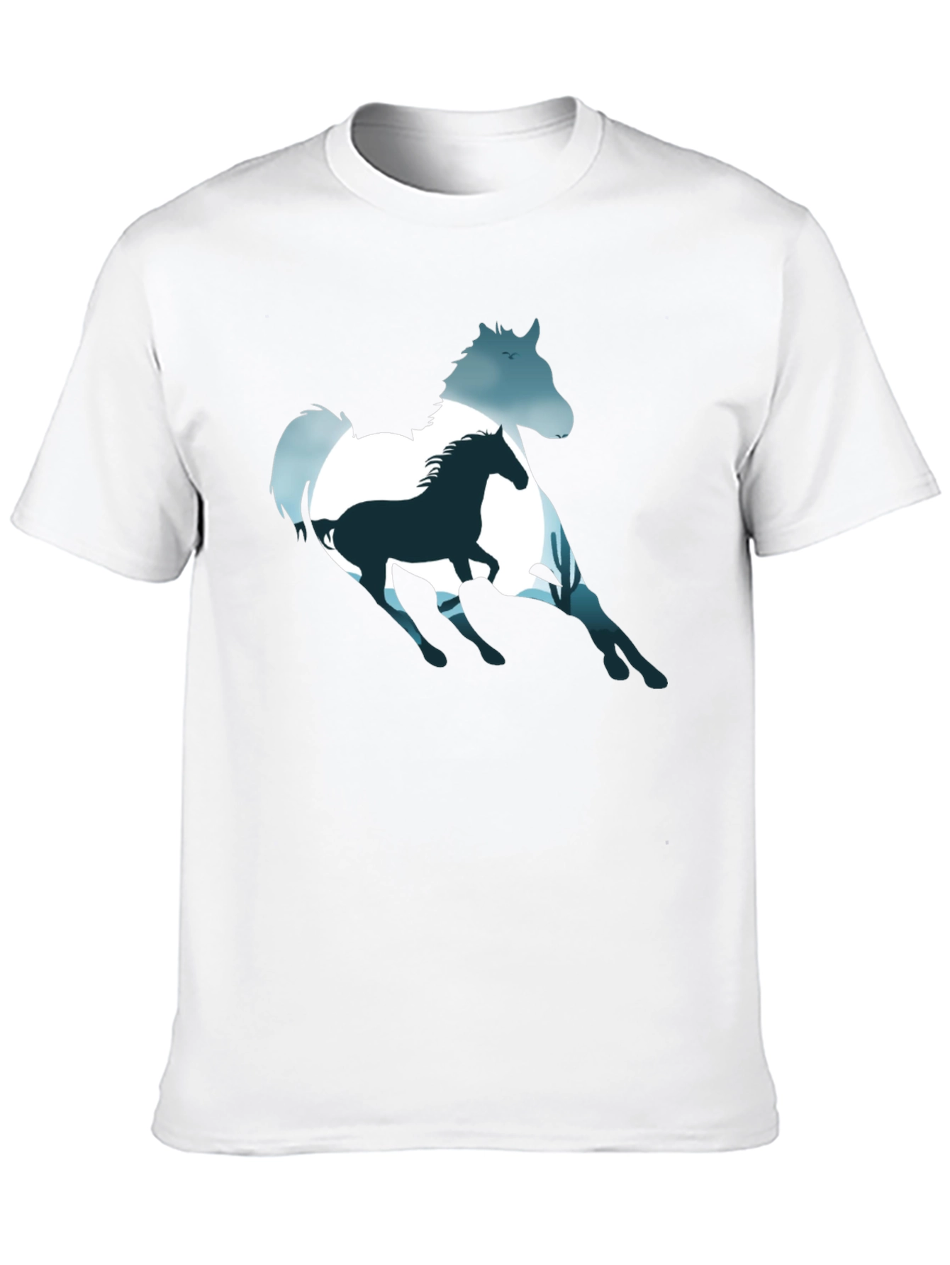 Black Horse Silhouette Graphic Tee - Black view 10