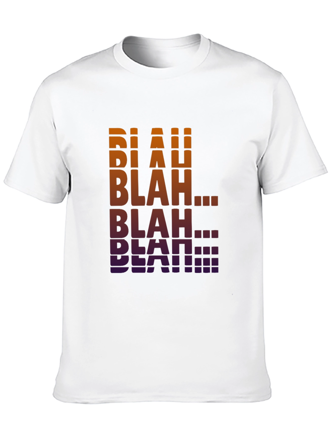 Black Blah Funky Graphic Tee - Gradient Text T-Shirt view 10