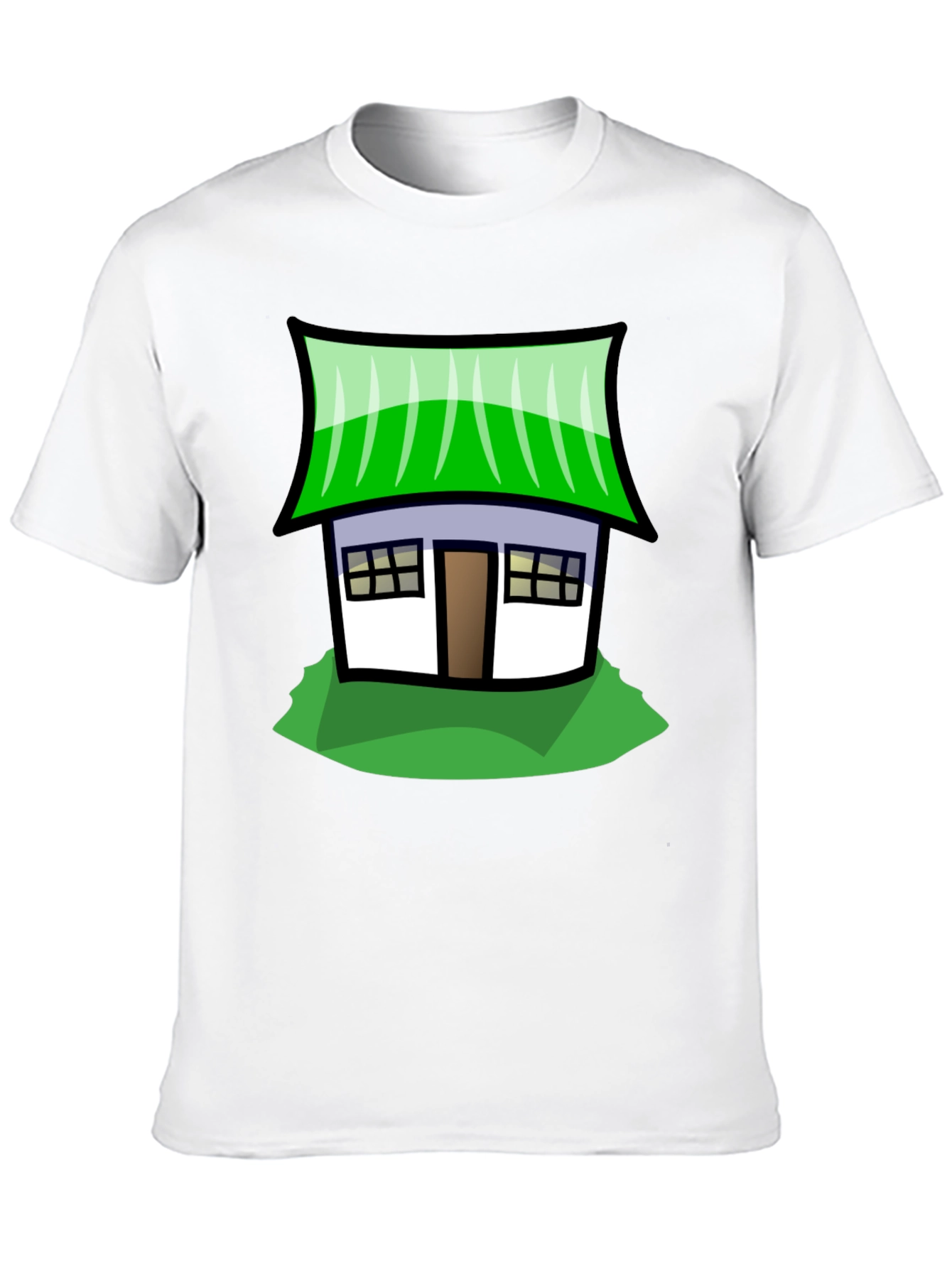 Black Cartoon House Graphic Tee - Unique Style view 10