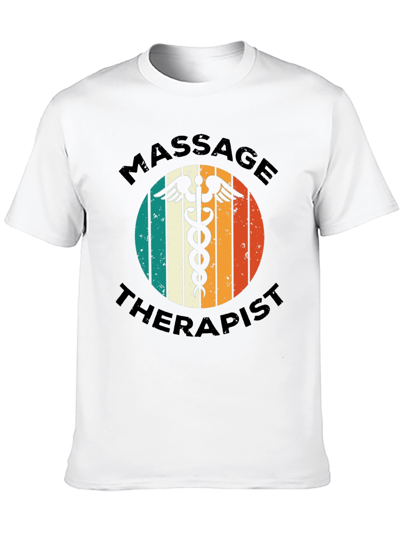 Black Massage Therapist T-Shirt - Retro Medical Design view 10