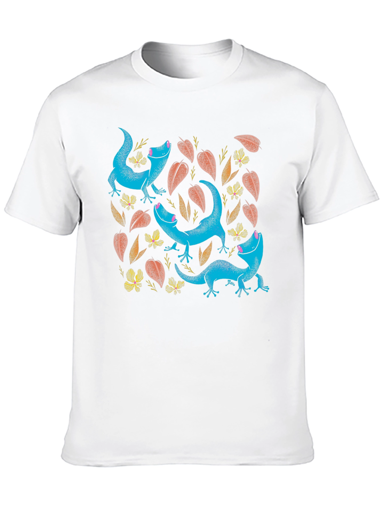 Black Lizard Print Black T-Shirt view 10