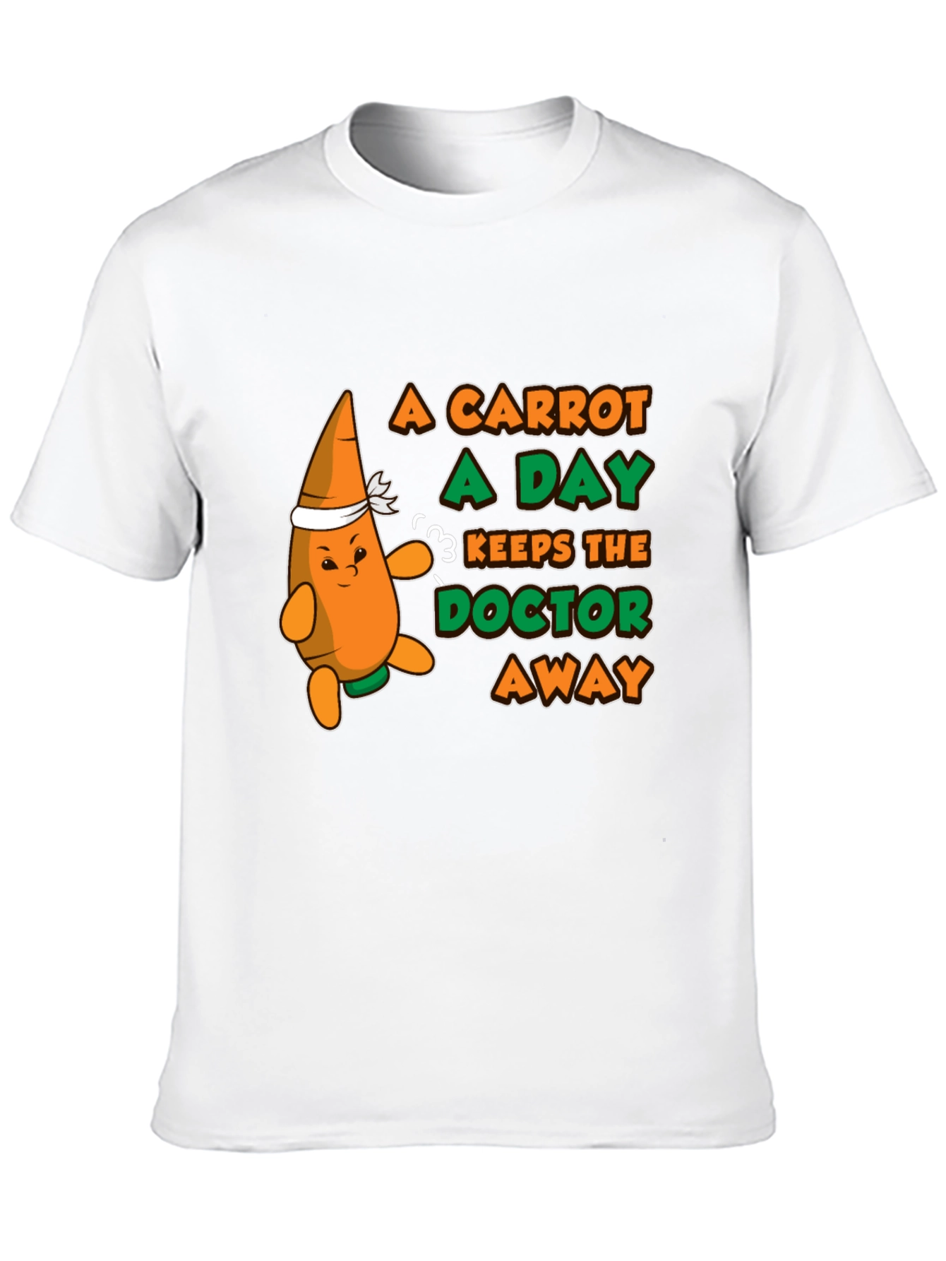 Black A Carrot a Day T-Shirt - Funny Health Tee view 10