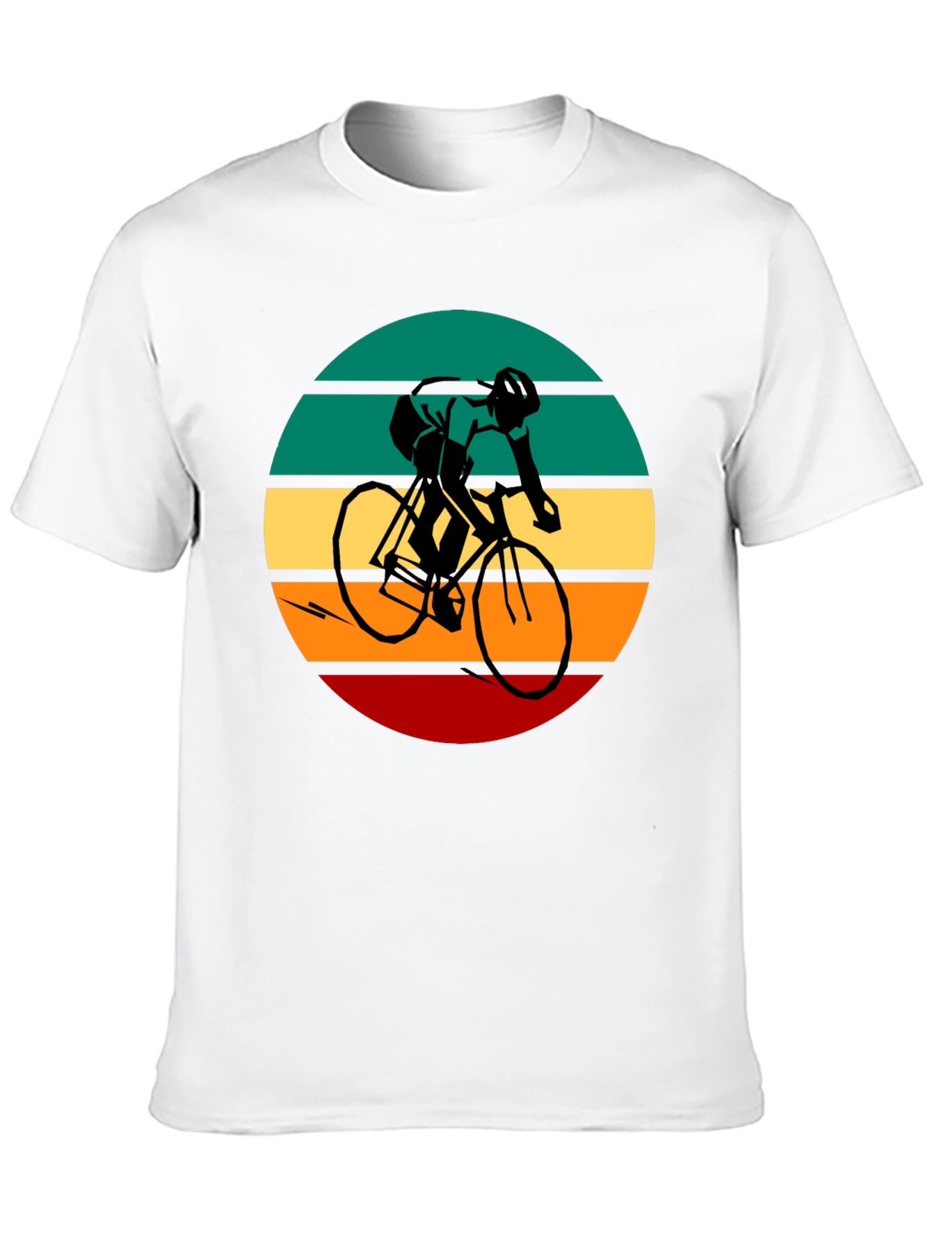 Black Retro Cycling Graphic Tee - Black Cotton Blend view 10