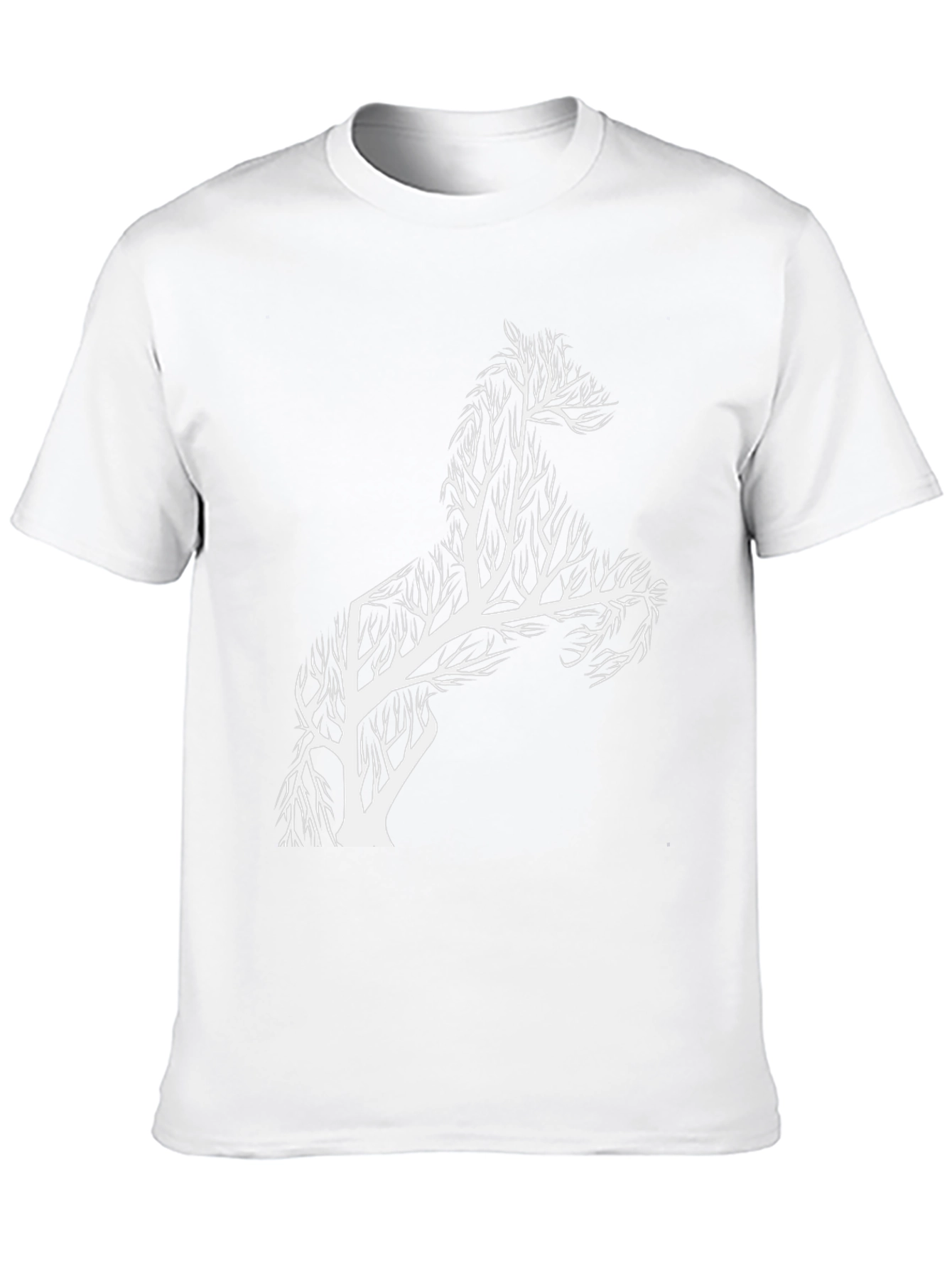 Black Horse Tree T-Shirt - Unique Graphic Tee view 10