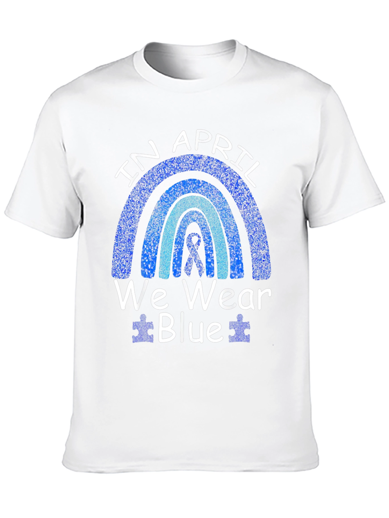 Black April Autism Awareness T-Shirt - We Wear Blue view 10