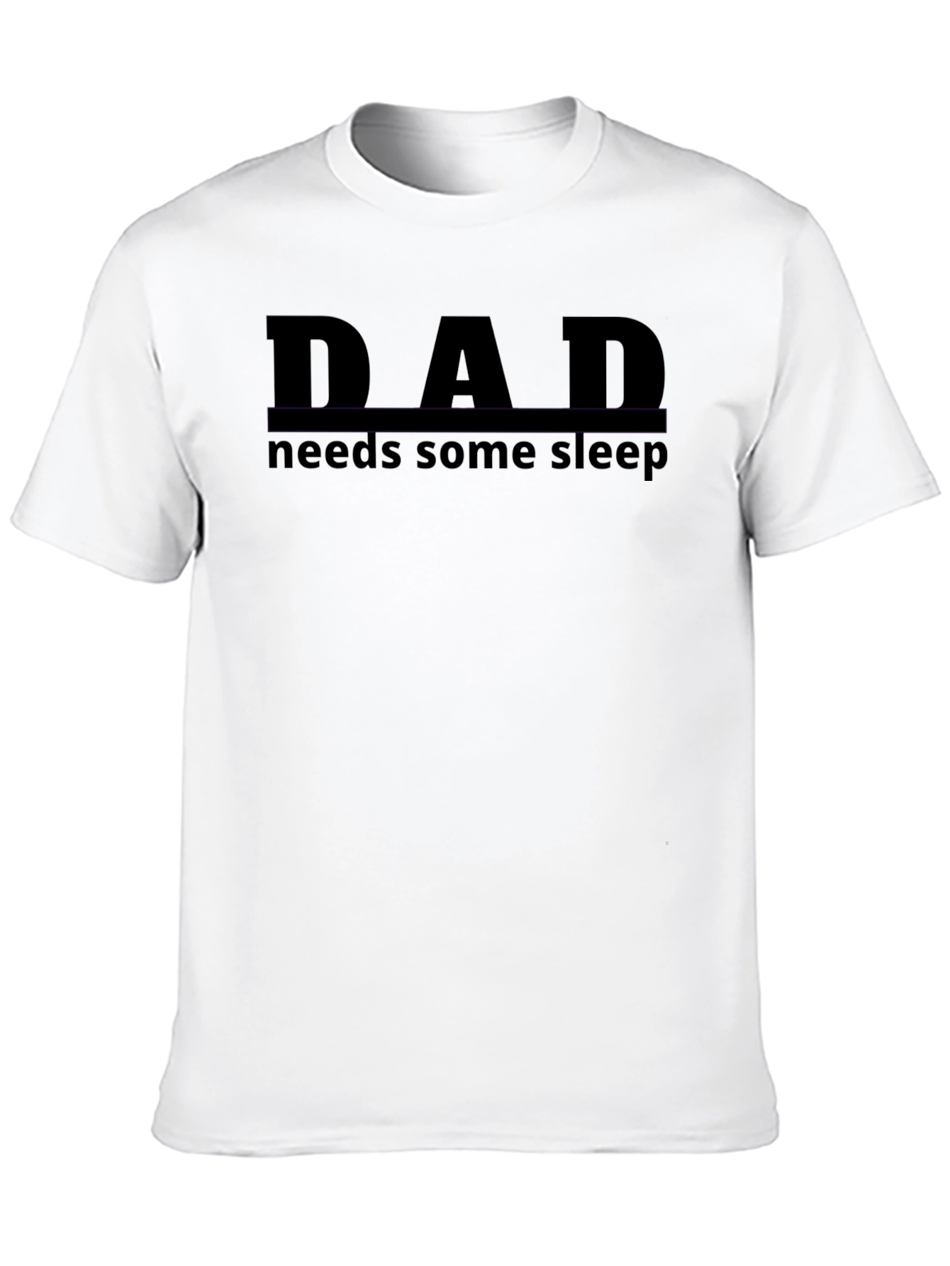 Black Dad Needs Sleep Black T-Shirt view 10