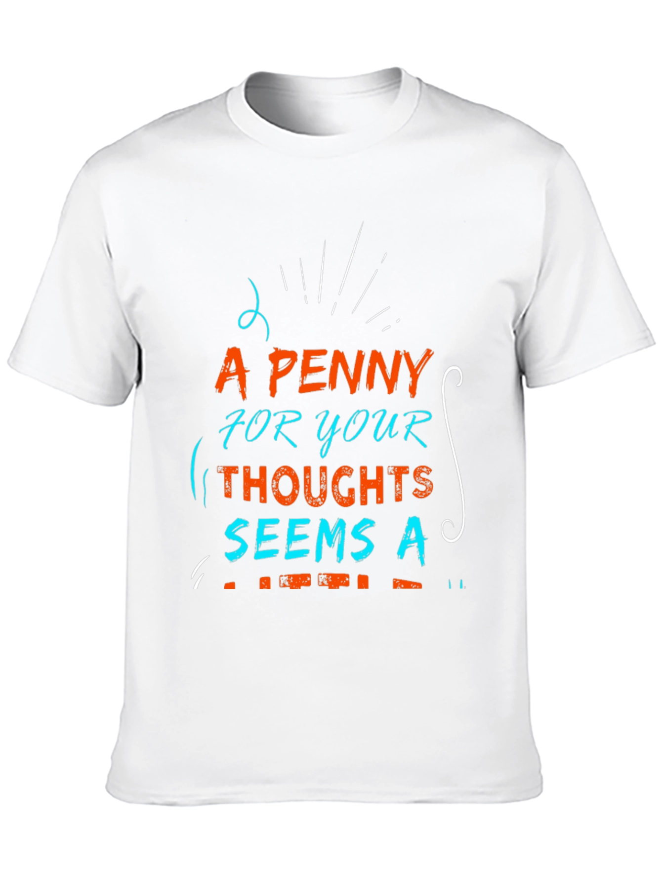 Black A Penny for Your Thoughts Graphic T-Shirt view 10