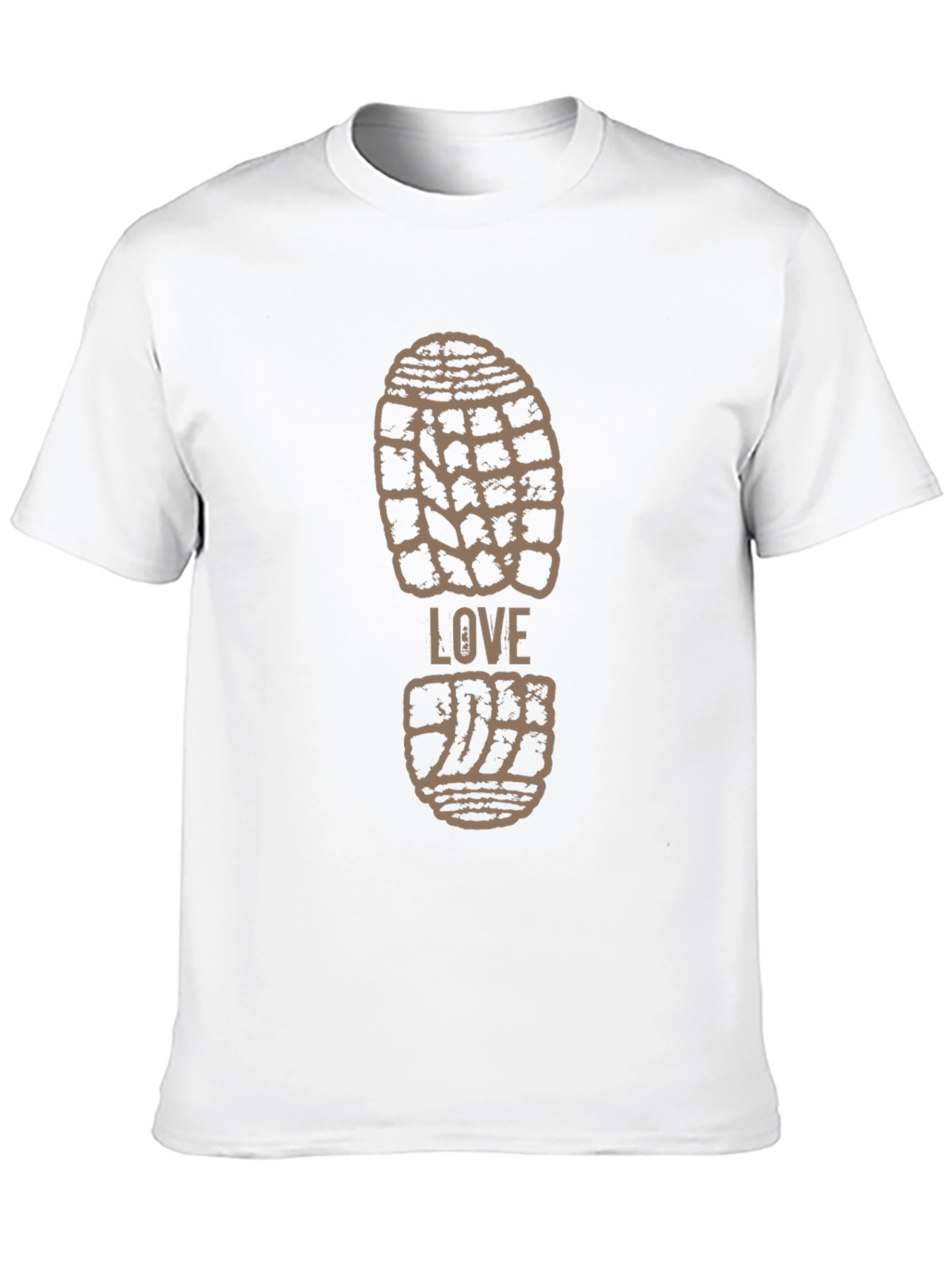 Black Love Footprint T-Shirt - Unique Graphic Tee view 10